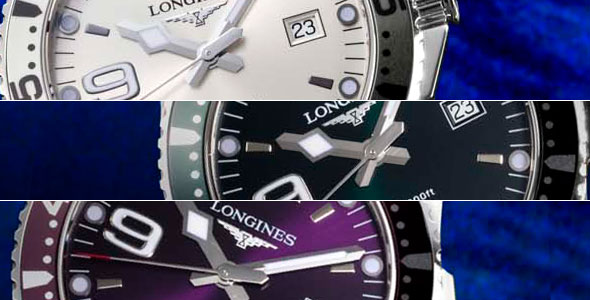 LONGINES（ロンジン）「ハイドロ コンクェスト アルミニウムベゼル カラーダイヤル」